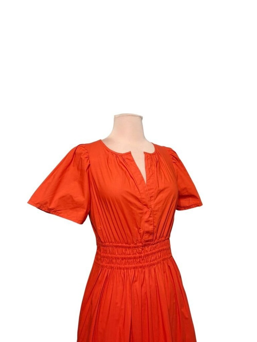 Anthropologie Somerset Maxi Dress XS Tomato Red Orange Riviera Tiered Boho - Picture 4 of 7